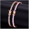 Rose Gold 4MM Tennis Bracelet – 925 Sterling Silver Iced Out Bracelet for Men & Women