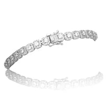 Seer 6mm Moissanite Halo Tennis Bracelet 925 Sterling Silver VVS Cluster Chain