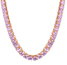 3MM Rose Gold CZ Tennis Choker Chain – Iced Out Cubic Zirconia Necklace for Men & Women