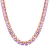 3MM Rose Gold CZ Tennis Choker Chain – Iced Out Cubic Zirconia Necklace for Men & Women