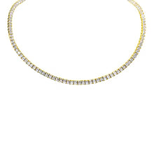 5MM Gold Plated CZ Tennis Chain Necklace – Luxury Iced Out Sterling Silver Style Chain