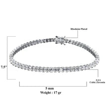 Gold Plated 925 Sterling Silver Tennis Bracelet – 5mm Princess Cut Moissanite Ice Chain