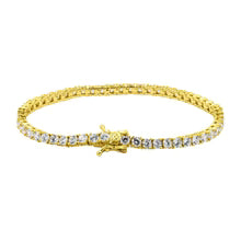 4mm CZ Tennis Bracelet in Gold Plated 925 Silver