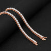 3MM Rose Gold CZ Tennis Choker Chain – Luxury Iced Out Cubic Zirconia Necklace for Men & Women
