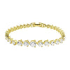 Graduated CZ Tennis Bracelet in Gold Plated 925 Silver