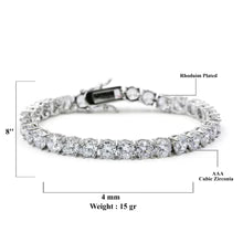 4mm CZ Tennis Bracelet – Hand Set in 925 Silver