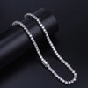 Silver 3MM Tennis Chain Necklace – 925 Sterling Silver Iced Out Chain for Men & Women