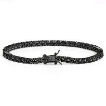 3mm Black Moissanite Tennis Bracelet 925 Sterling Silver Iced Out Chain