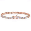 Rose Gold 4MM CZ Tennis Bracelet – One Row Iced Out Luxury Bracelet for Women & Men