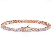 SPARKLE 3mm Rose Gold Tennis Bracelet with AAA CZ