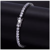 Luxury 4MM White Gold Iced Out CZ Tennis Bracelet – Round Cut Hip Hop Bracelet for Men & Women