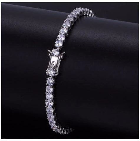 4mm CZ Tennis Bracelet – Hand Set in 925 Silver