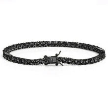 Black 4MM CZ Tennis Bracelet – One Row Iced Out Luxury Bracelet for Men & Women