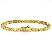 Gold 4MM One Row Tennis Bracelet – Iced Out Luxury CZ Bracelet for Men & Women