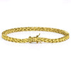 Gold 4MM One Row Tennis Bracelet – Iced Out Luxury CZ Bracelet for Men & Women