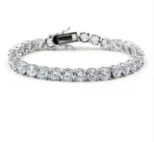 3MM White Gold CZ Tennis Bracelet – Luxury Iced Out Cubic Zirconia Bracelet for Men & Women