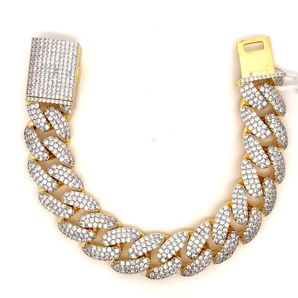 Hotshot 18mm Moissanite Miami Cuban Link Bracelet Gold Plated 925 Silver – Heavy Iced Out VVS Lab Diamond Hip Hop Wristwear