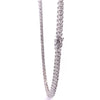 Elvoro 5mm Baguette Moissanite Tennis Necklace - 925 Sterling Silver Rhodium Plated Chain