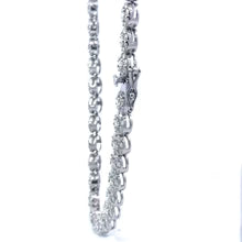Norell 7mm Bezel Set Moissanite Tennis Necklace - 925 Sterling Silver Rhodium Chain