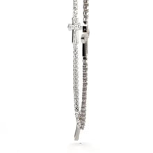 Xyris 3mm Moissanite Tennis Chain with Triple Cross Pendants – 925 Sterling Silver Iced Out Hip Hop Necklace