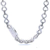 Jareth 12mm Infinity Link Moissanite Tennis Necklace - 925 Sterling Silver Rhodium Chain