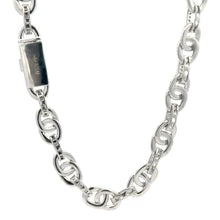 Talmar 10mm Marine Anchor Link Moissanite Necklace - 925 Sterling Silver Rhodium Chain