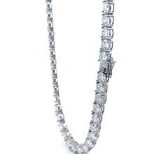 Mira 6mm VVS Moissanite Diamond Tennis Necklace - Solid 925 Sterling Silver Plated Chain