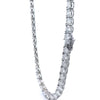 Mira 5mm VVS Moissanite Diamond Tennis Necklace - Solid 925 Sterling Silver Plated Chain