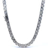 Mira 6mm VVS Moissanite Diamond Tennis Necklace - Solid 925 Sterling Silver Plated Chain