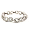 Edrisian 1.53 CTW Infinity Link Moissanite Bracelet 12mm Iced Out Rhodium Plated
