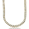 Gold Tennis Chain Necklace 4mm AAA Cubic Zirconia