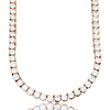 4MM Rose Gold CZ Tennis Chain Necklace – Luxury One Row Iced Out Chain for Men & Women