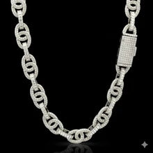 Talmar 10mm Marine Anchor Link Moissanite Necklace - 925 Sterling Silver Rhodium Chain