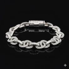 Dravik 8.59 CTW Iced Out Moissanite Mariner Link Bracelet 10mm Rhodium Plated VVS
