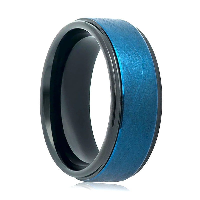 ROCKET | Blue Tone Wire Tungsten Ring