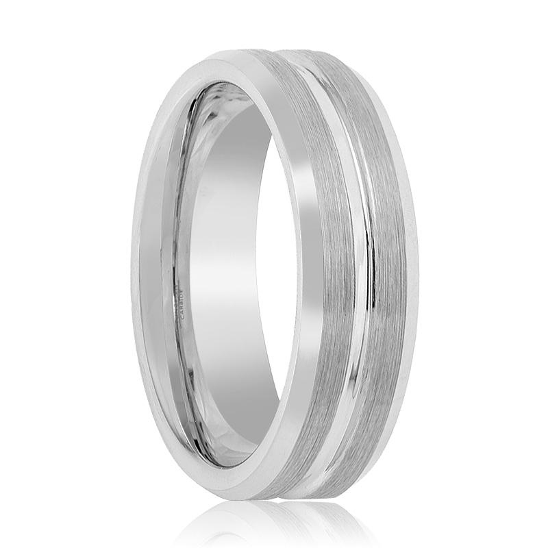 PARAGON | Silver Groove Tungsten Ring