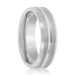 PARAGON | Silver Groove Tungsten Ring