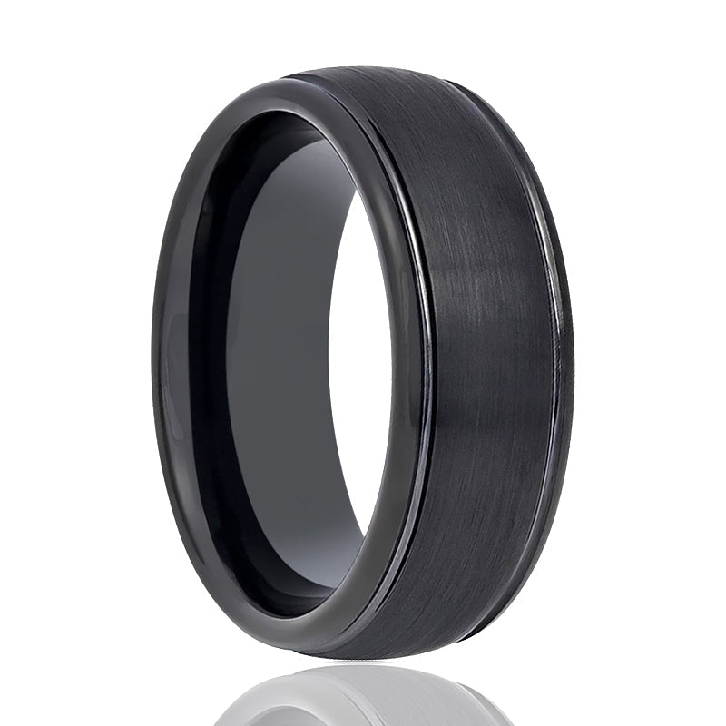 DION | Black Domed Tungsten Ring