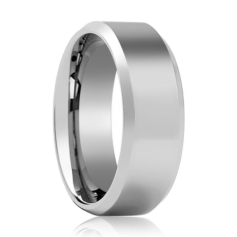 REBEL High Polished Silver Tungsten Ring