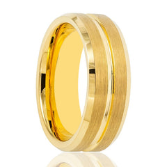 LUCIO | Yellow Gold Tungsten Ring