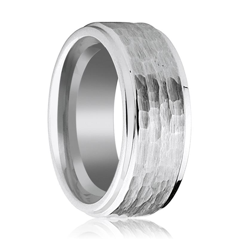 CLAN | Hammered Center Tungsten Ring