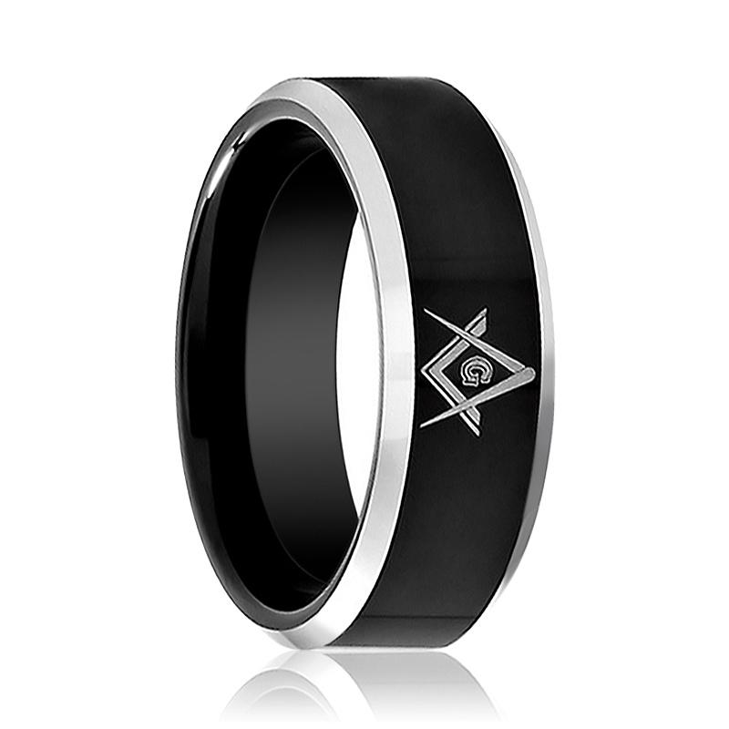 KATANA | Tungsten Ring Mason Symbol