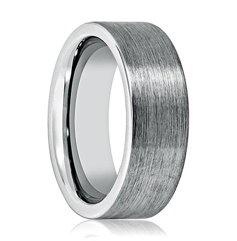 GLENDOWER | Silver Brushed Tungsten Ring