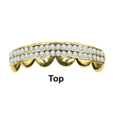 Impressionist CZ Stone 14k Yellow Gold Plated Hip Hop Grillz