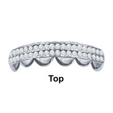 Impressionist CZ Stone Rhodium Plated Hip Hop Grillz