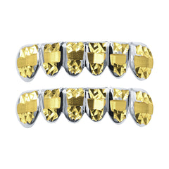 Astute Silver And Yellow Gold Plated Hip Hop Grillz