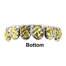 Impeccable Silver And Yellow Gold Plated Hip Hop Grillz