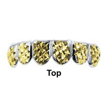 Impeccable Silver And Yellow Gold Plated Hip Hop Grillz