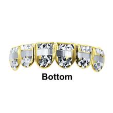 Engulfed Silver And Yellow Gold Plated Hip Hop Grillz