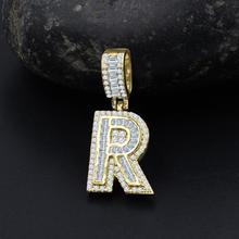 Signary Initials 925 Silver Yellow Gold Plated Pendant With CZ Stones